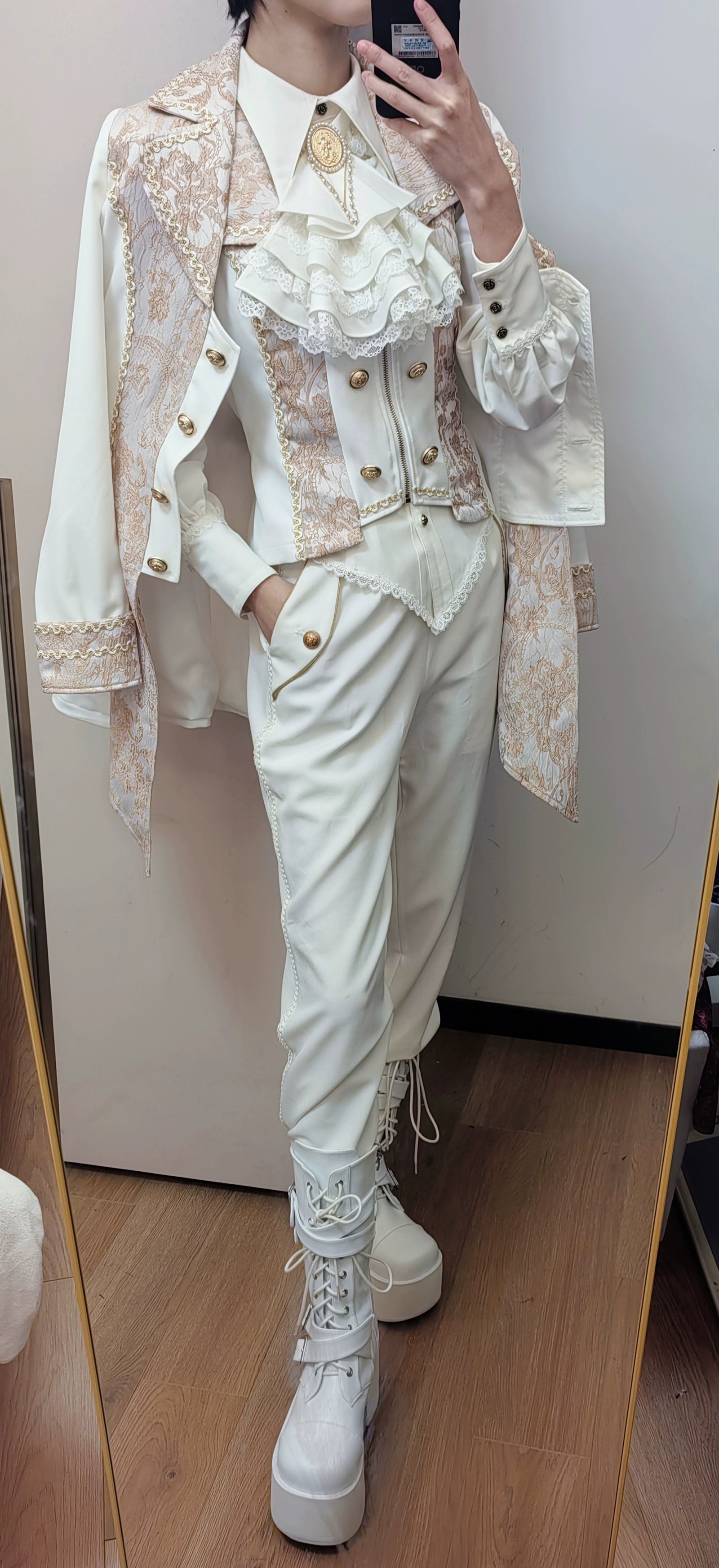 Oath of the Chapter - Ouji Lolita Suit Embroidered Prince Vest Shorts Coat 40532:661942