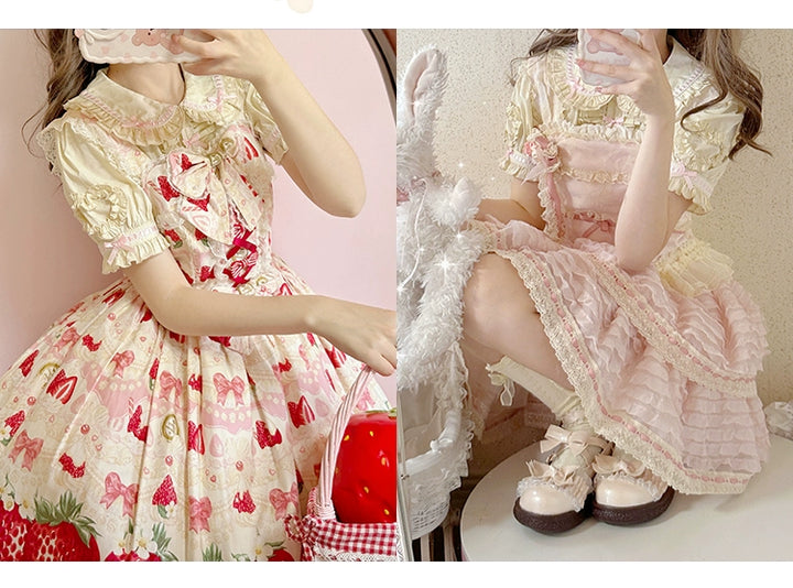 Mewroco~Little Frosty~Kawaii Lolita Summer Blouse Multicolors   