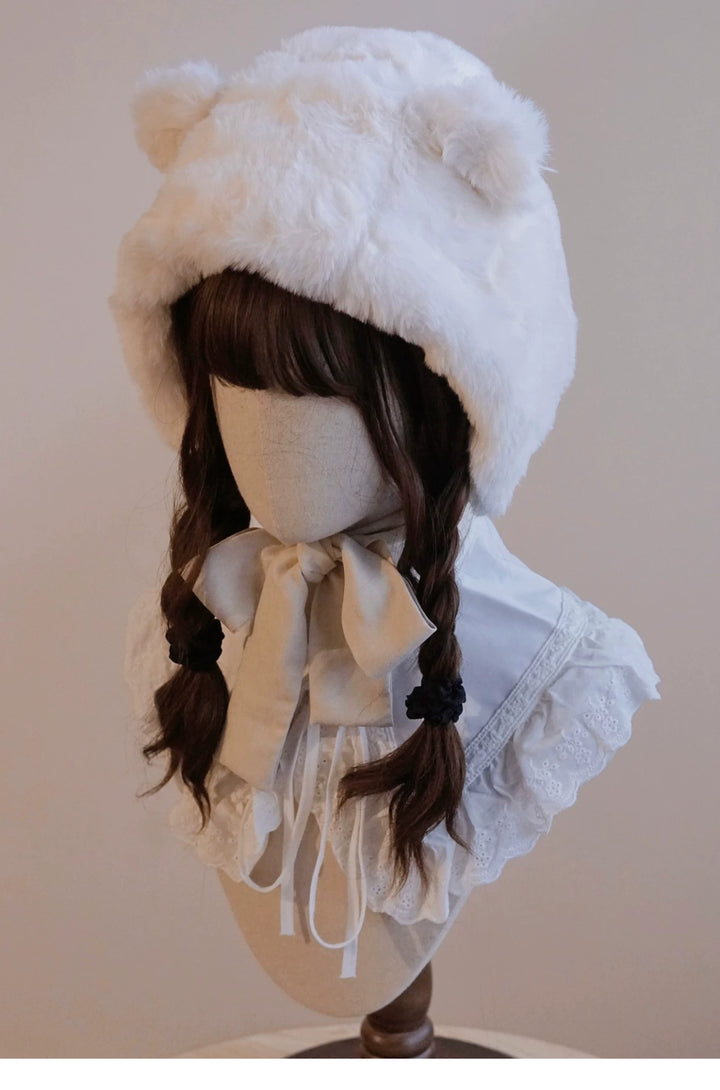 (BFM)Besozealous~Winter Lolita Hat Bear Ears Hooded Hat   