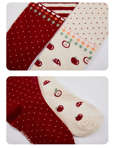 (Buyforme)Summer Fairy~Red Riding Hood Series Accessories Flower Hairband Bnt Brooch Socks   