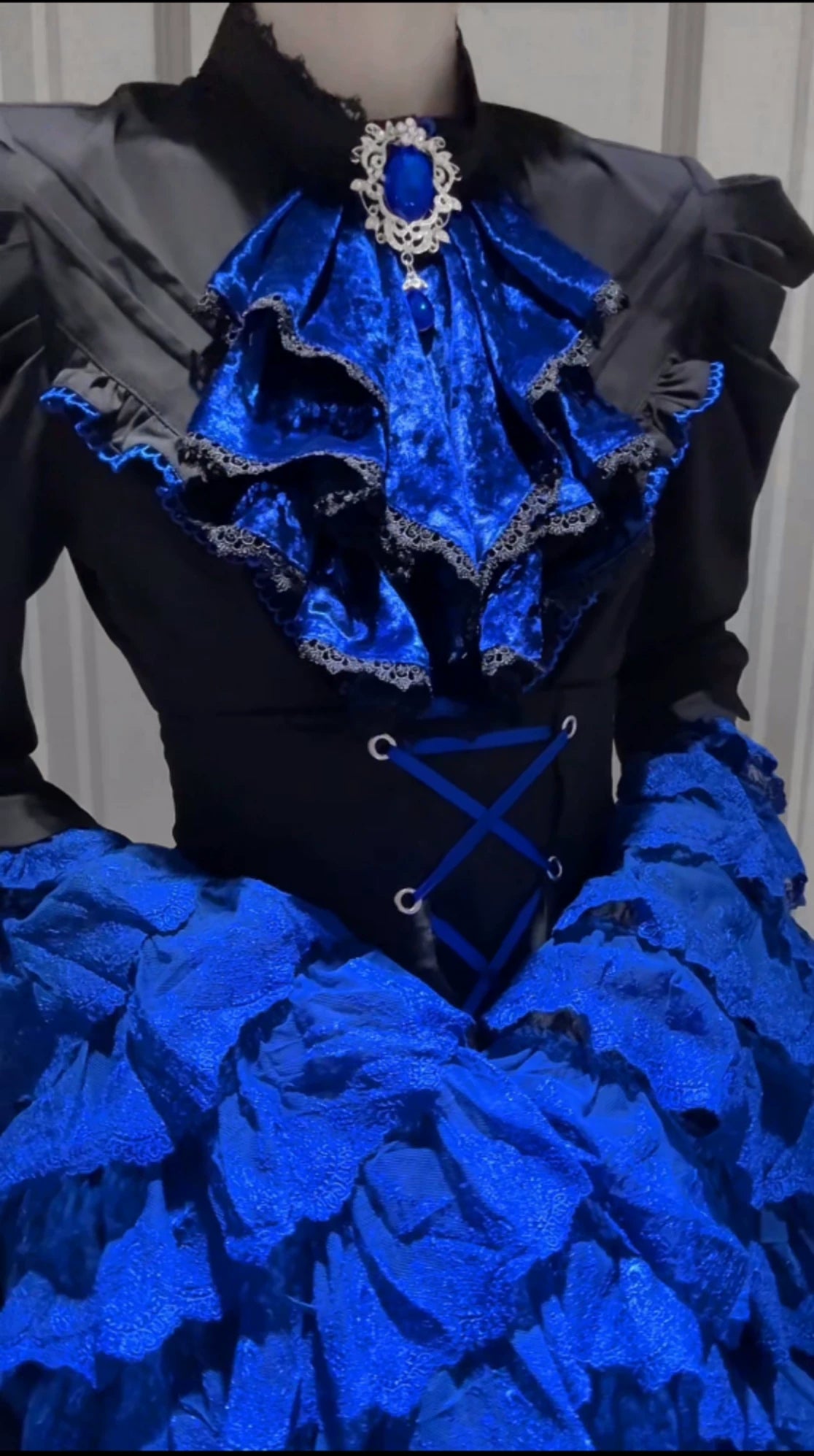 Twilight Hour - Gothic Lolita Hime-sleeve Blouse & Corset Skirt Set 45373:845761