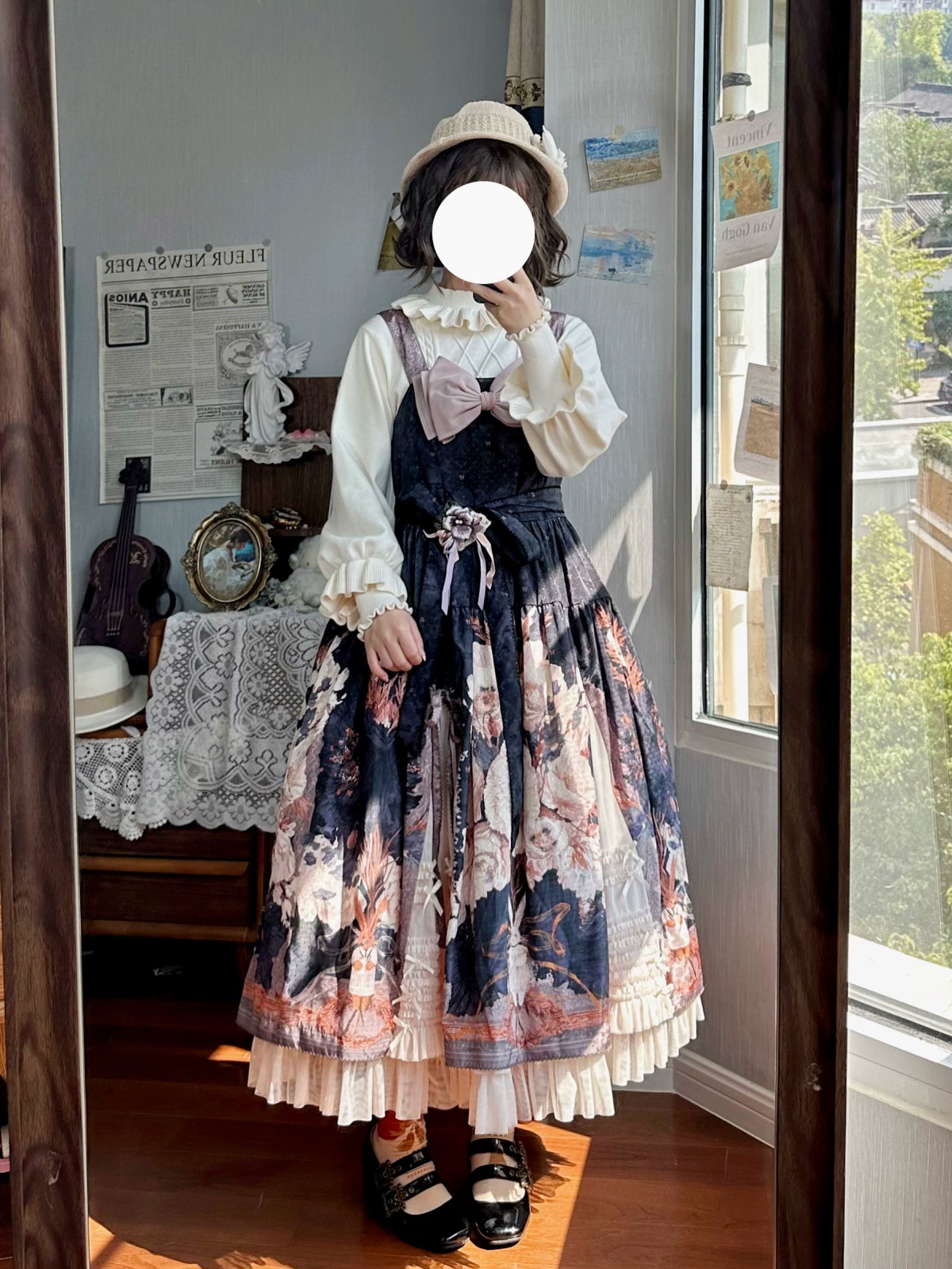 Forest Fluorescent Carps - Sweet Lolita Sweater Autumn and Winter Lolita Inner Wear