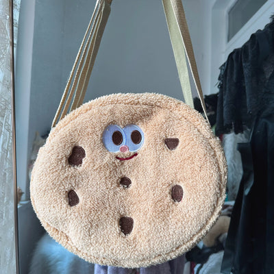 Chestnut Lolita~Kawaii Lolita Plush Bag Cookie Handbag Cake Roll with Eye Version  