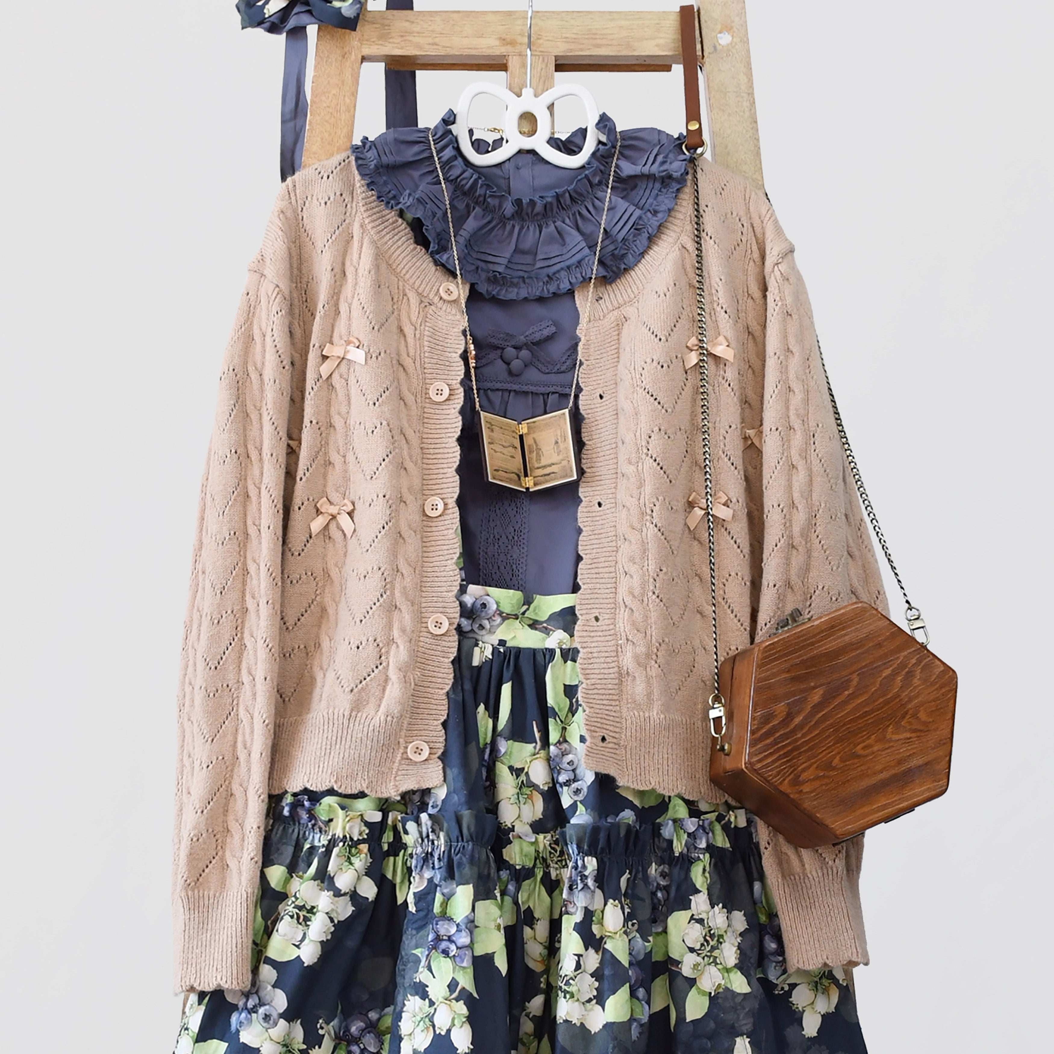 MIST - Hollow Out Long Sleeve Lolita Cardigan Multicolors