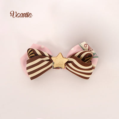 Vcastle~Mocha Chocolate~Kawaii Lolita Accessory Multicolors a pink side clip  