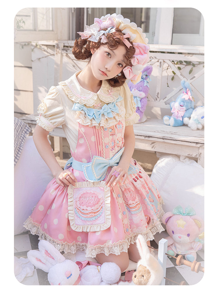 Mewroco~Frost Sugar Sweetheart~Lolita Cute Daily Strappy Dress   