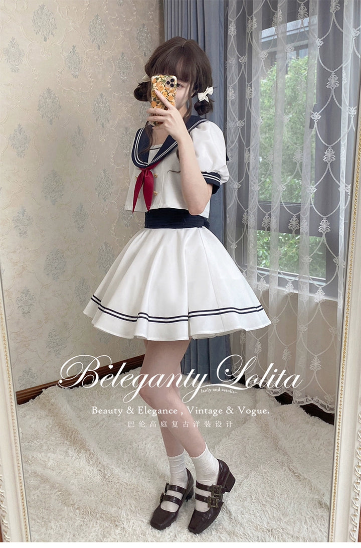 Beleganty - Sea and Wind Separate SP3.0 - Sailor Lolita Puffy Sleeve Blouse 43389:775310