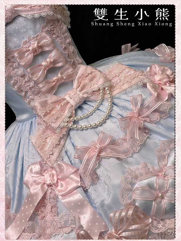 Shuang Sheng Xiao Xiong - Heart of Love - Sweet Lolita Wedding JSK, Bow Details 44306:803205