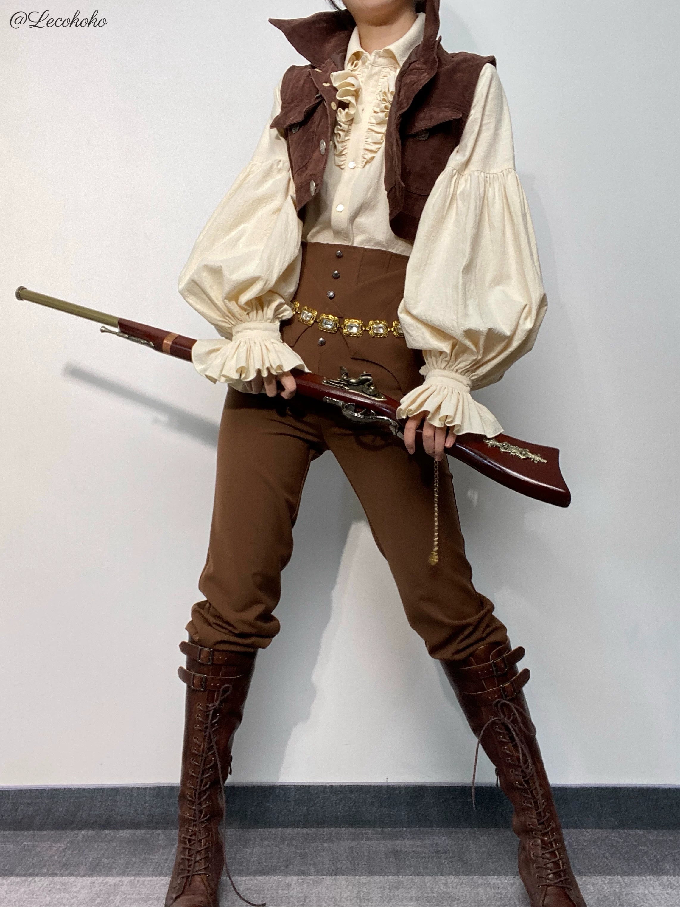 Earl of Drooping Wings - Ouji Lolita Flared Pants, Batwing Decoration 44550:812539