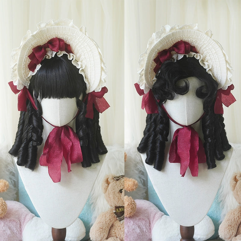 Imperial Tea~Retro Lolita Wig Short Roman Curl Hairpiece