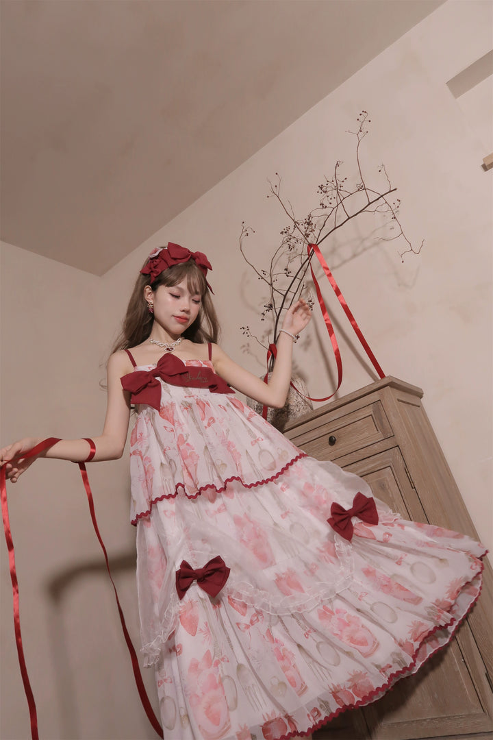 Babyblue~Strawberry Box~Sweet Lolita JSK With Strawberry Print 42972:760732