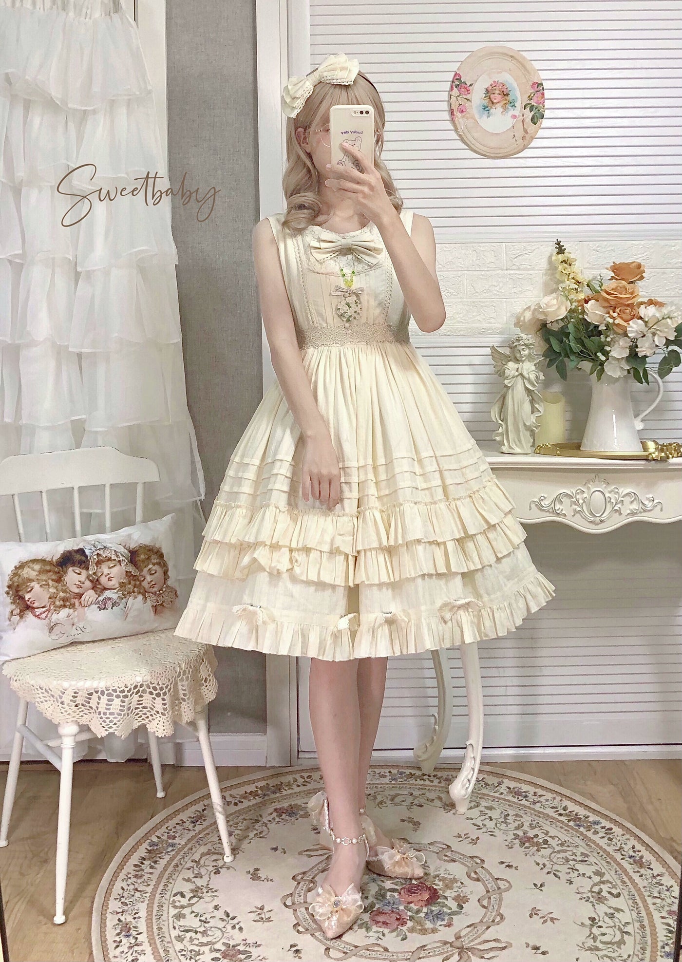 (BFM)Strawberry Witch~Elegant Lolita Jumper Skirt Solid Color JSK   