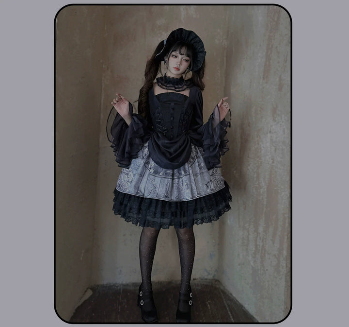 Susin Lolita~Star Disk~Gothic Lolita Dress Elegant OP Dress and Coat