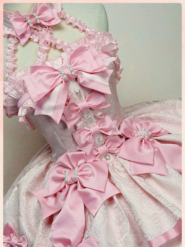 Sweetheart Petal - Sweet Lolita Petal Hem JSK Dress, Halter Neckline 44733:820722