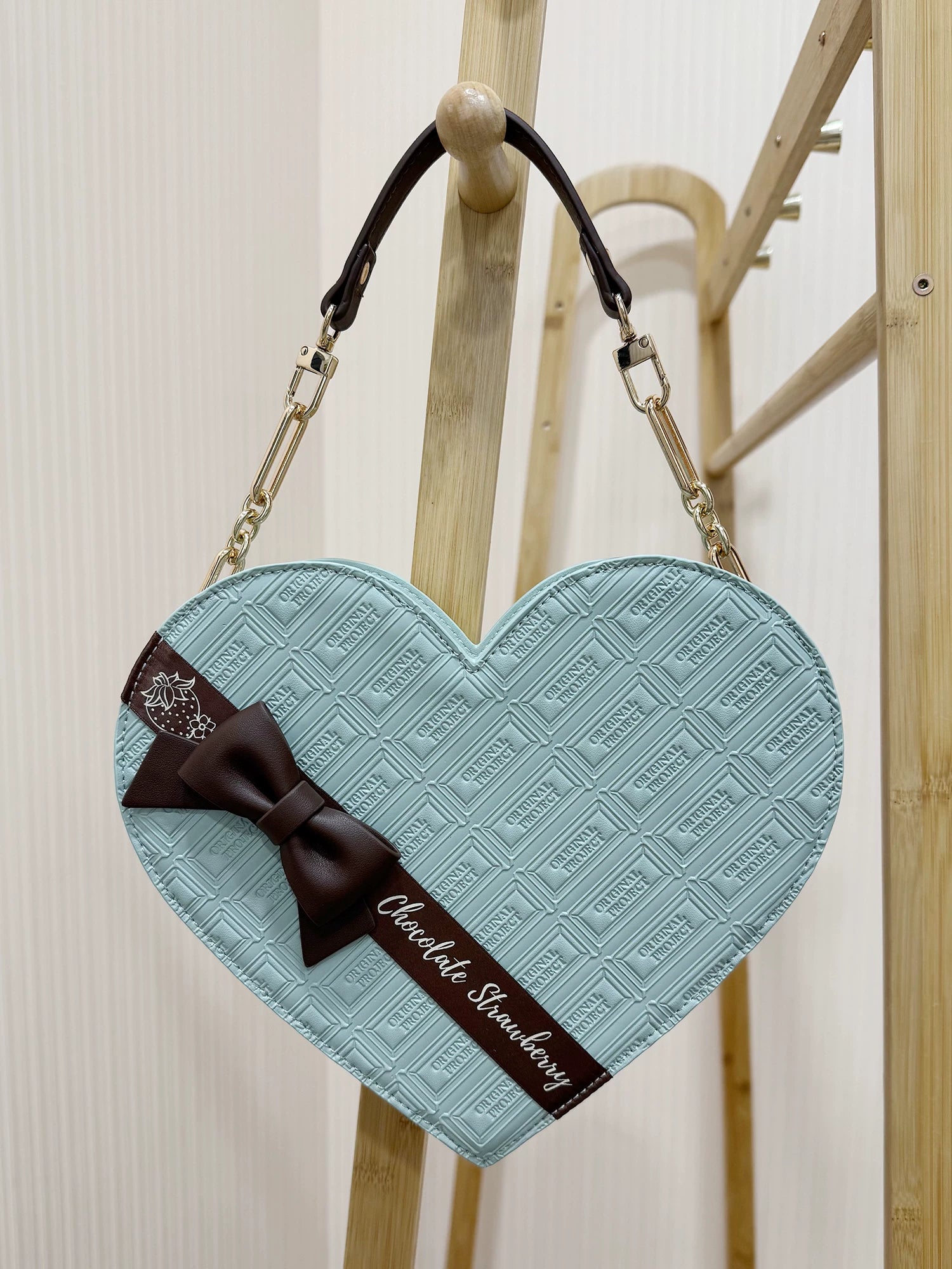 Sweet Lolita Heart-shaped Bag, Chocolate Inspired Mint - Heart-shaped Bag - preorder