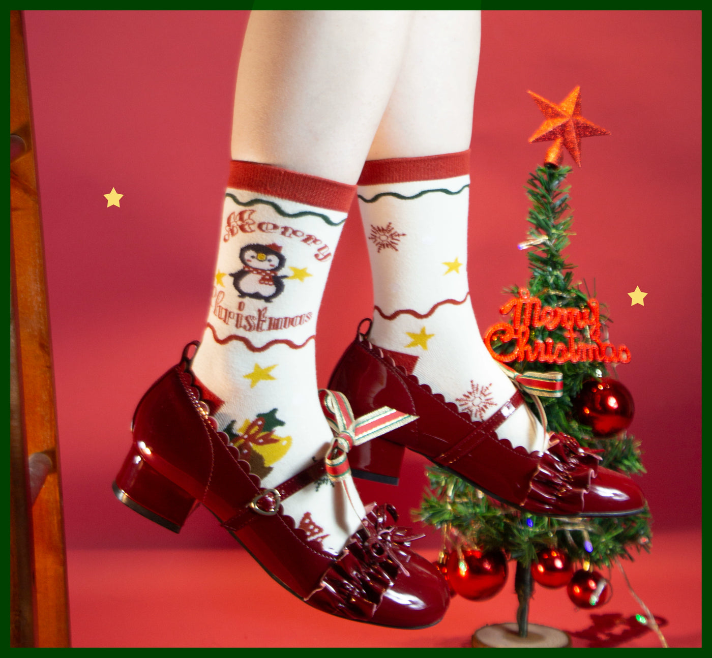 Yukines Box~Kawaii Lolita Cotton Socks for Christmas   