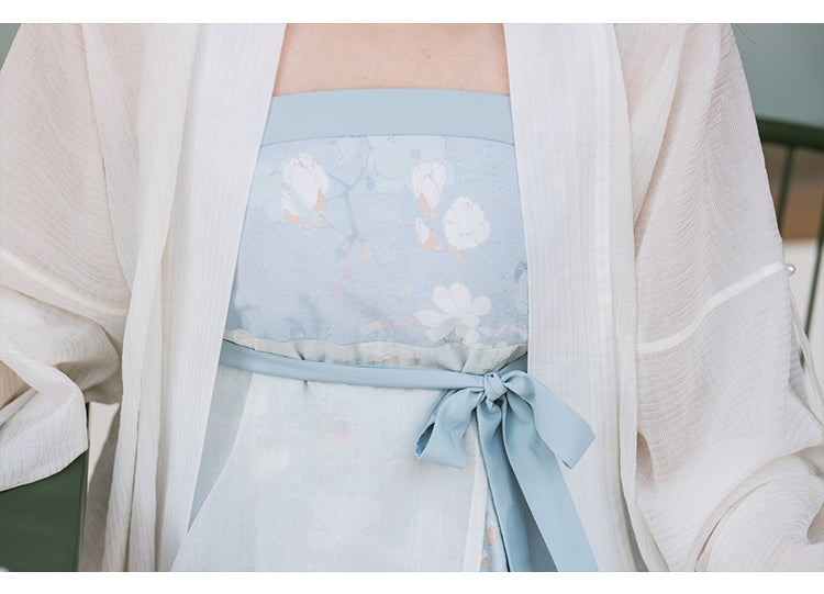 Chixia~Cloud And Water Blue~Elegant Han Lolita Dress and Long Gown   