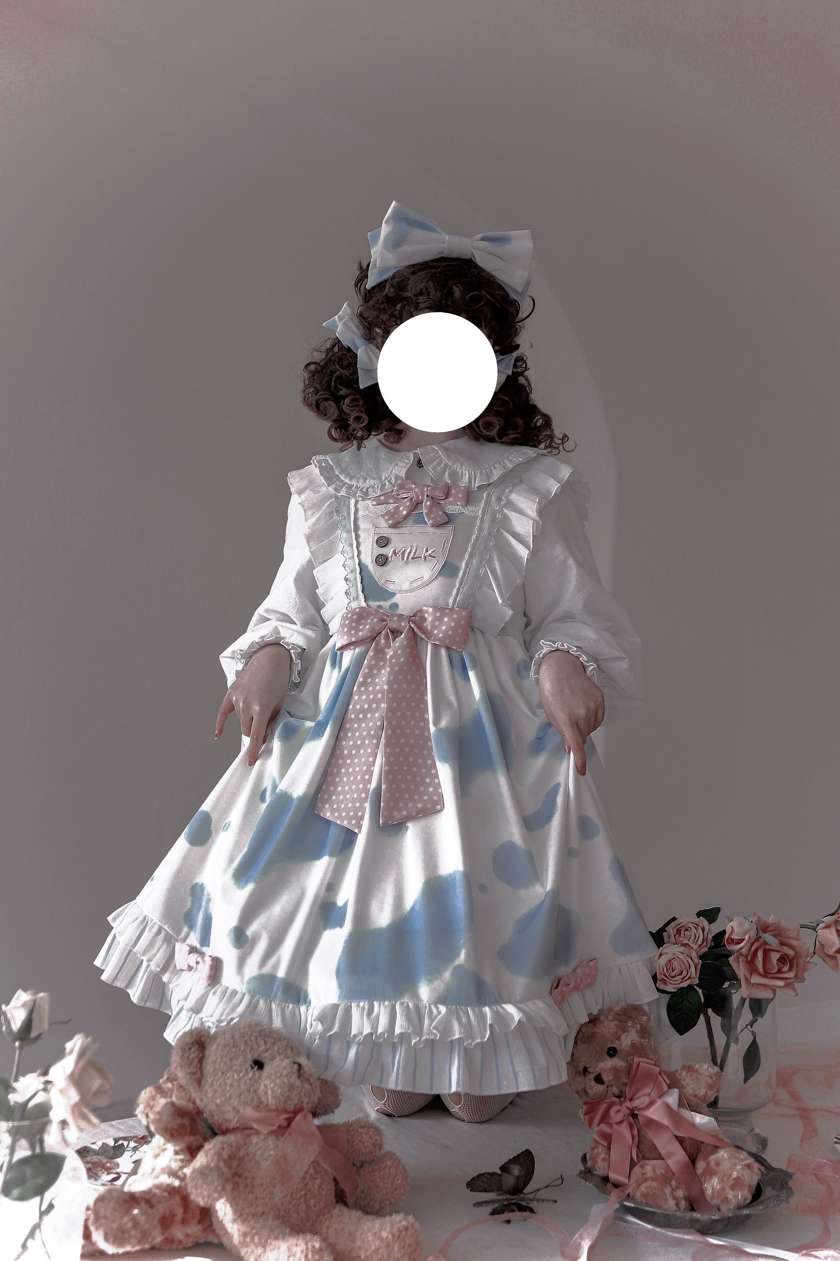 Polaris Lolita - Milky Dango - Cow Spot Kawaii Lolita JSK, Side Pockets 44304:803767