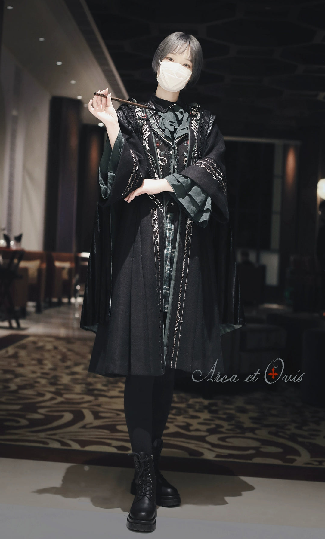 Arca et Ovis~Magic Academy G~Ouji Lolita Overcoat Embroidered Gothic Prince Long Coat