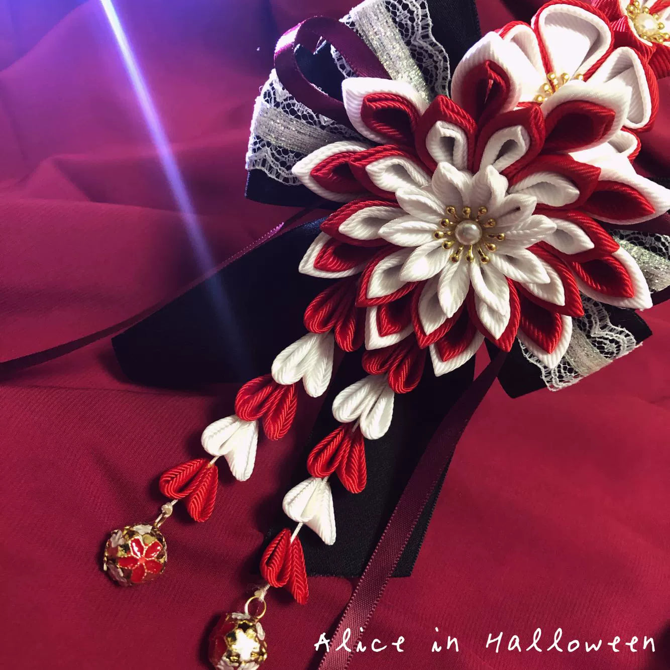 (BFM)Halloween Alice~Daydream~Lolita Accessories KC Hairpin Lace Tassels   