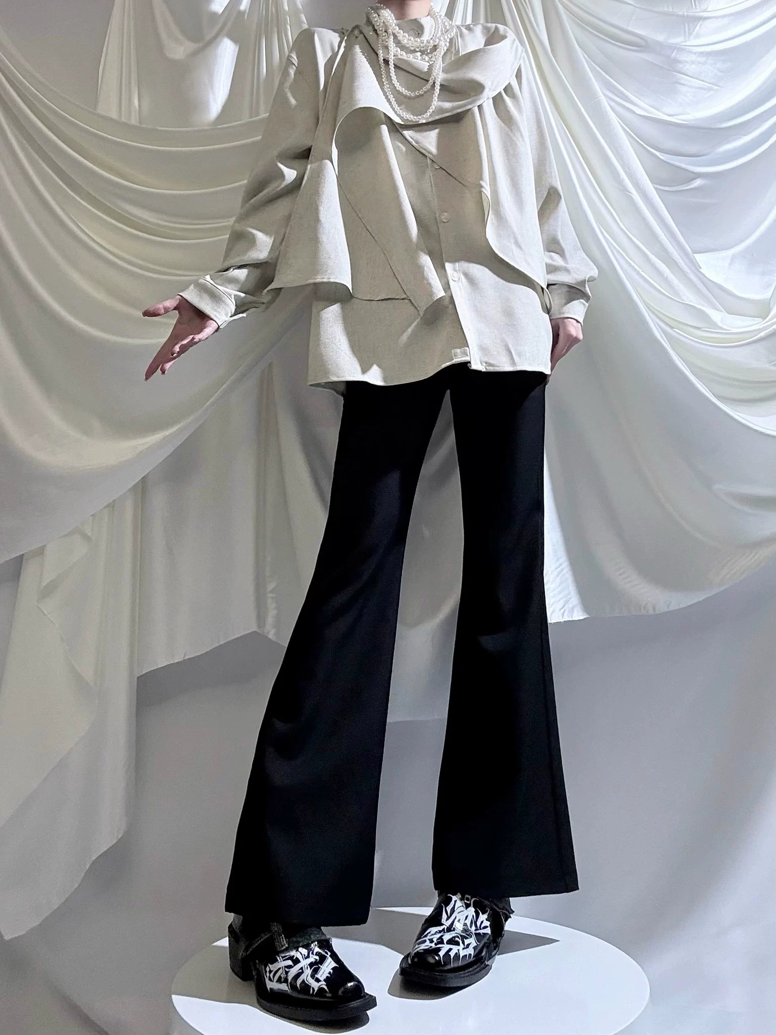Winter Ouji Fshion Shirt & Pants, Cowl Neck Style 44617:814480