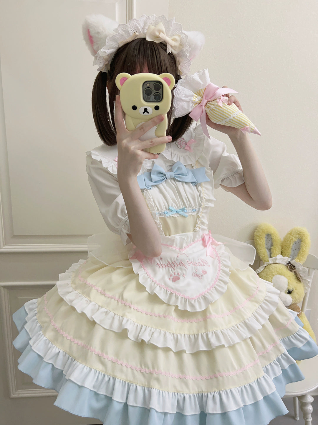 Sugar Girl~Cat Ear Tale~Sweet Lolita Jumper Dress Suspender Dress