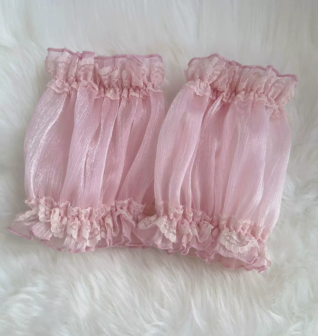 (BFM)Sugar Girl~Rose Tale~Sweet Lolita Accessories Summer Trailing Short Sleeves KC Free size Pink cuffs 