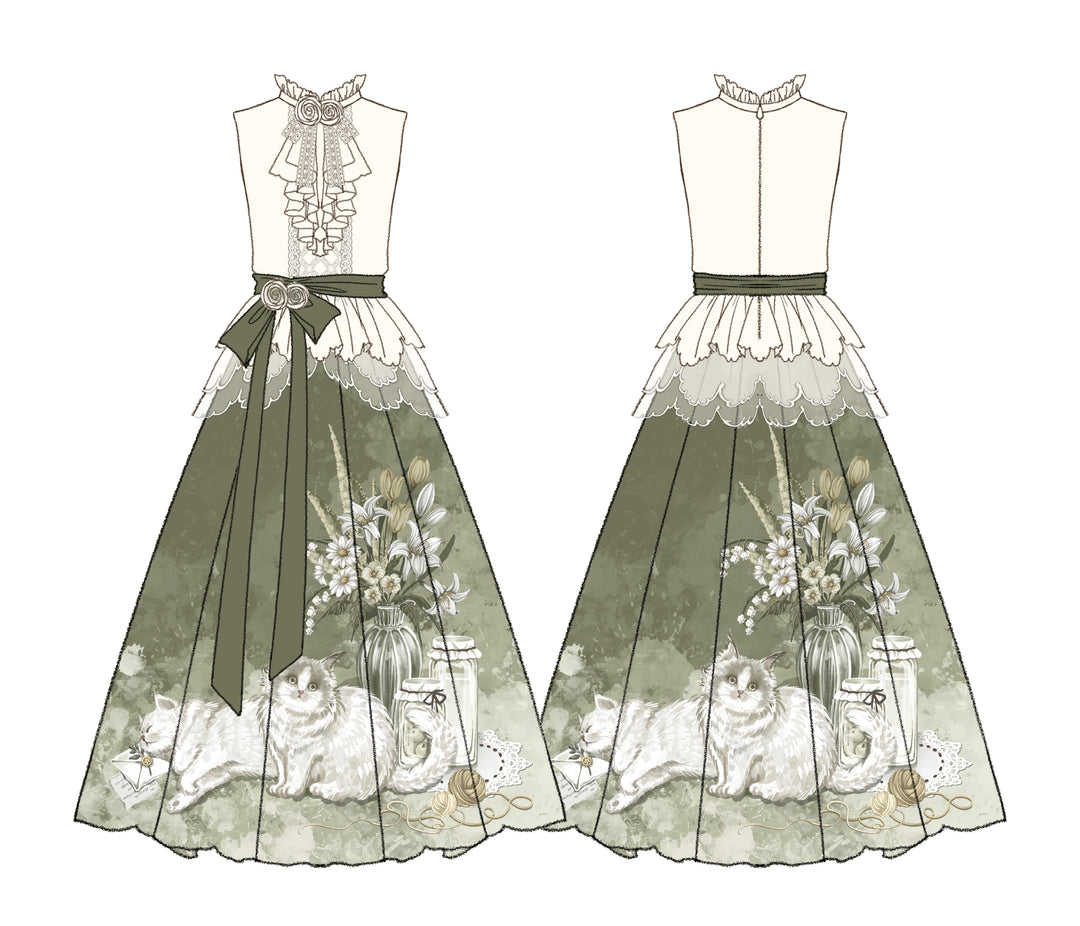 Designer's Gift~Morning Moments~Summer Classic Lolita Skirt Set with Breathable Fabric
