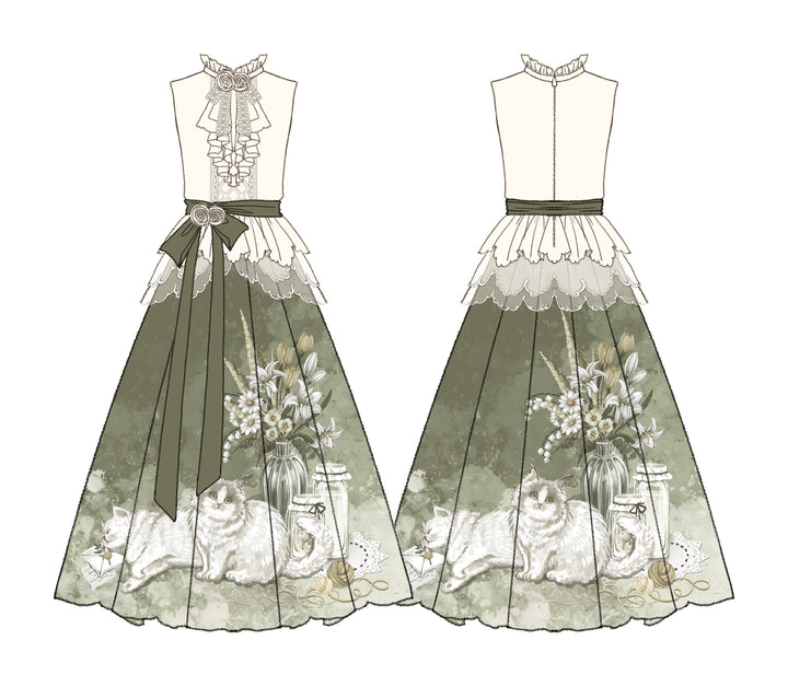 Designer's Gift~Morning Moments~Summer Classic Lolita Skirt Set with Breathable Fabric
