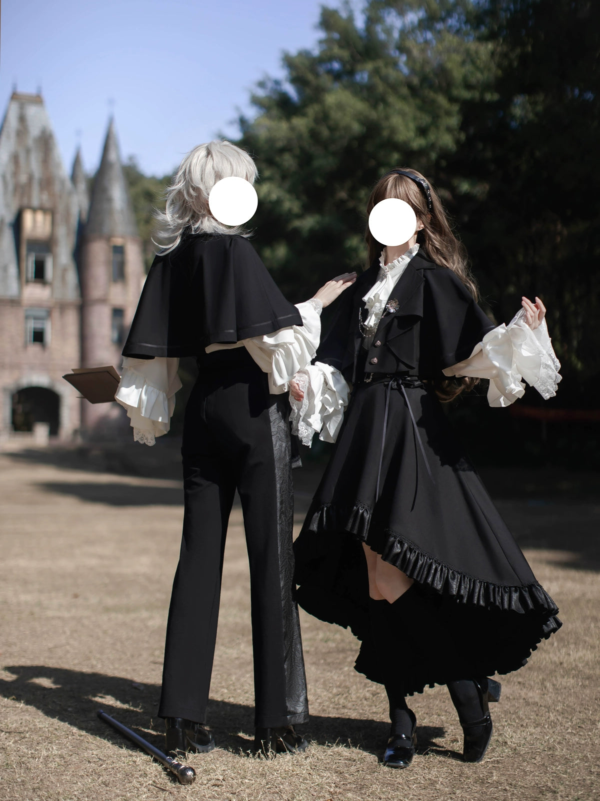 Every Page of The Poem - Night & Day Sonata - Ouji Lolita Princess Sleeve Shirt & Pants Set