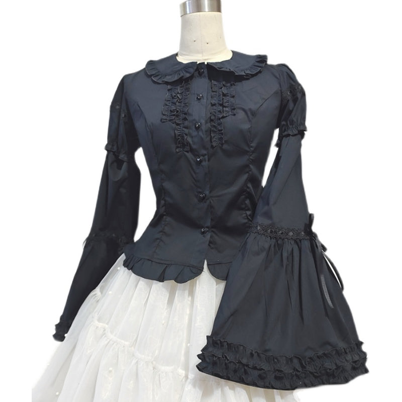 Sweet Angel~Daily Lolita Splicing Sleeve Shirt 21524:309260
