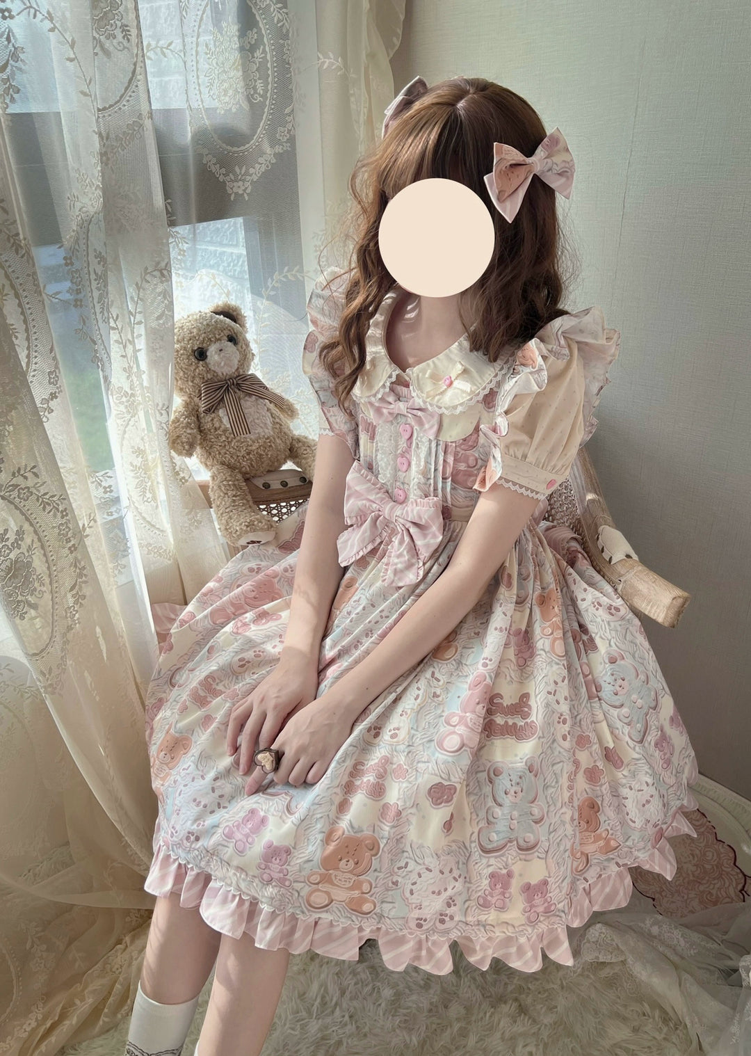 Akiyama Future Studio~Kawaii Little Bear Lolita Salopette Daily Lolita JSK   