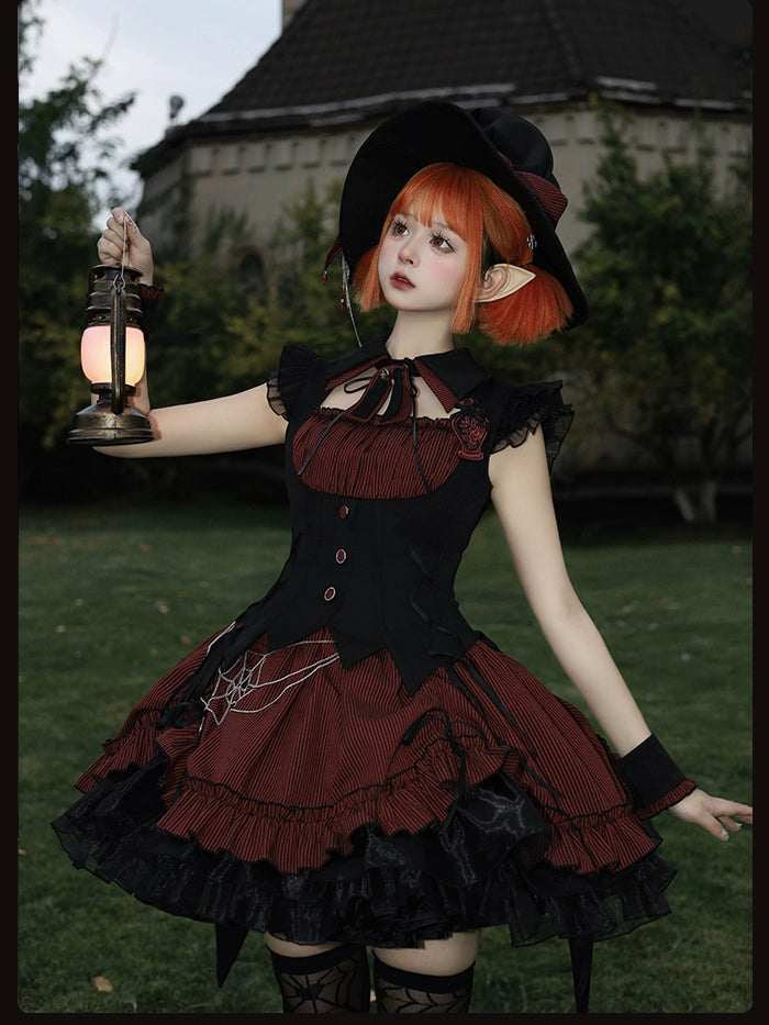 Alice Girl~Lolita Potion~Gothic Lolita JSK Halloween Sleeveless Lolita Dress   