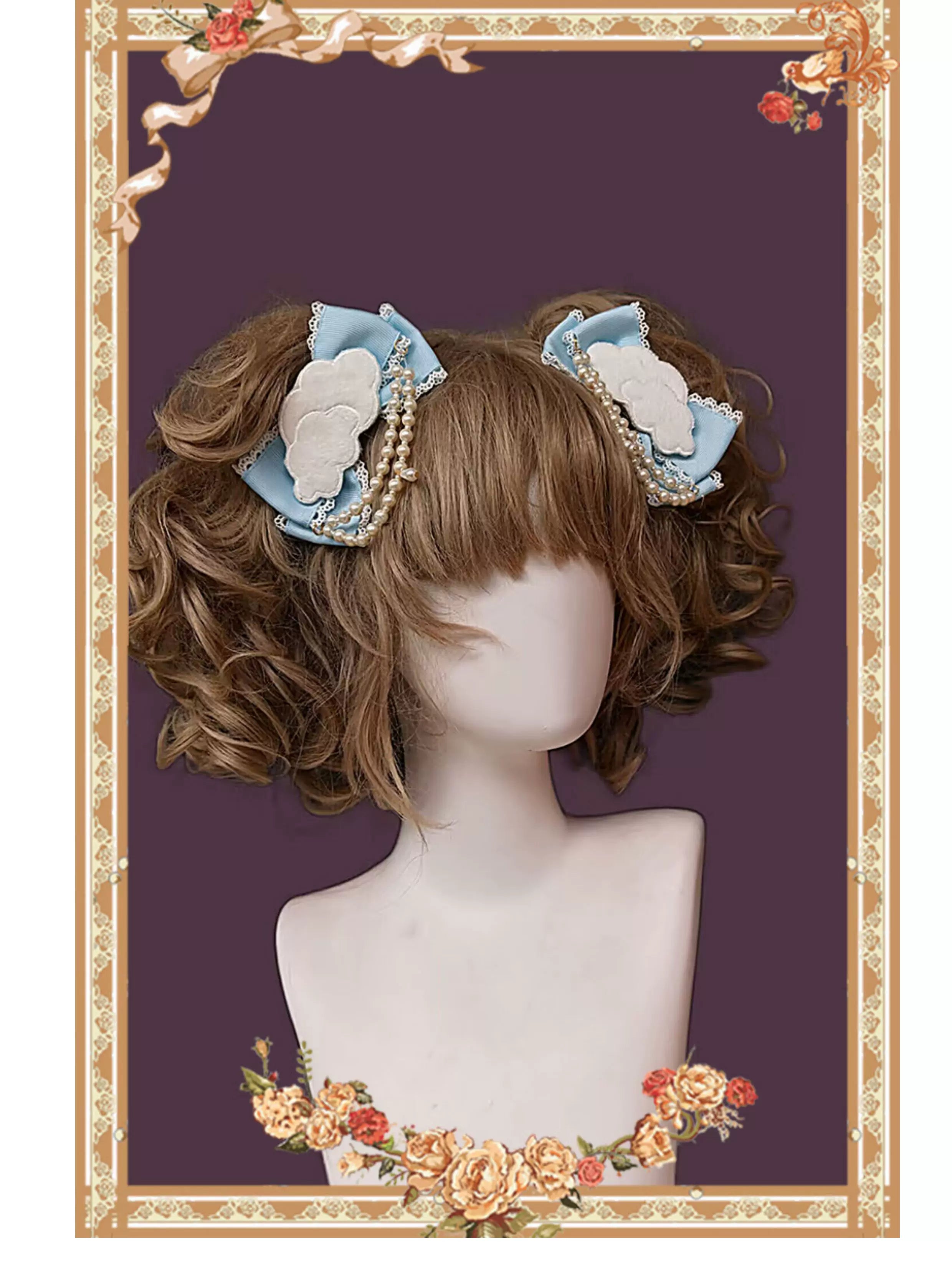 Sleepy Bear - Kawaii Lolita Bear and Star Printed Dress 45663:857680