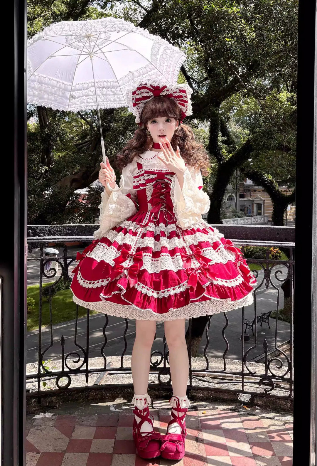 Cocoa Sweetheart~Victoria~Old School Lolita Dress Sweet Doll Lolita JSK Suit