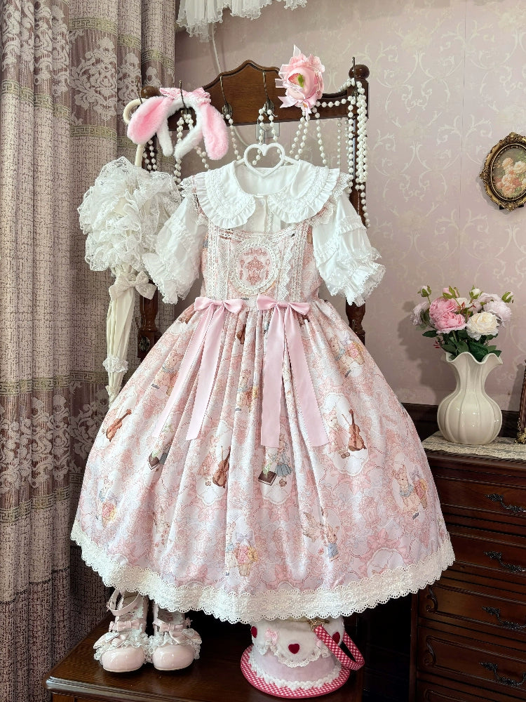 Suiyi - Candy Party - Printed Sweet Lolita JSK, Peter Pan Collar Shirt (L M S) 44281:802199