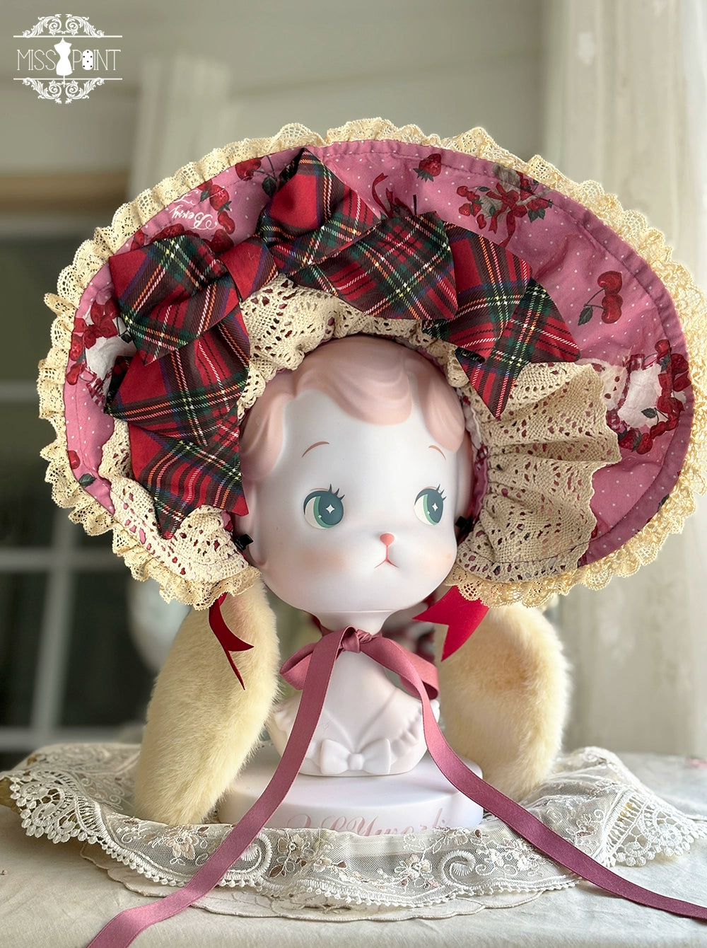Miss Point - Forest Berry Bunny - Classic Lolita Accessory Cute Rabbit BNT KC and Brooch Pink Rabbit Ear BNT Only