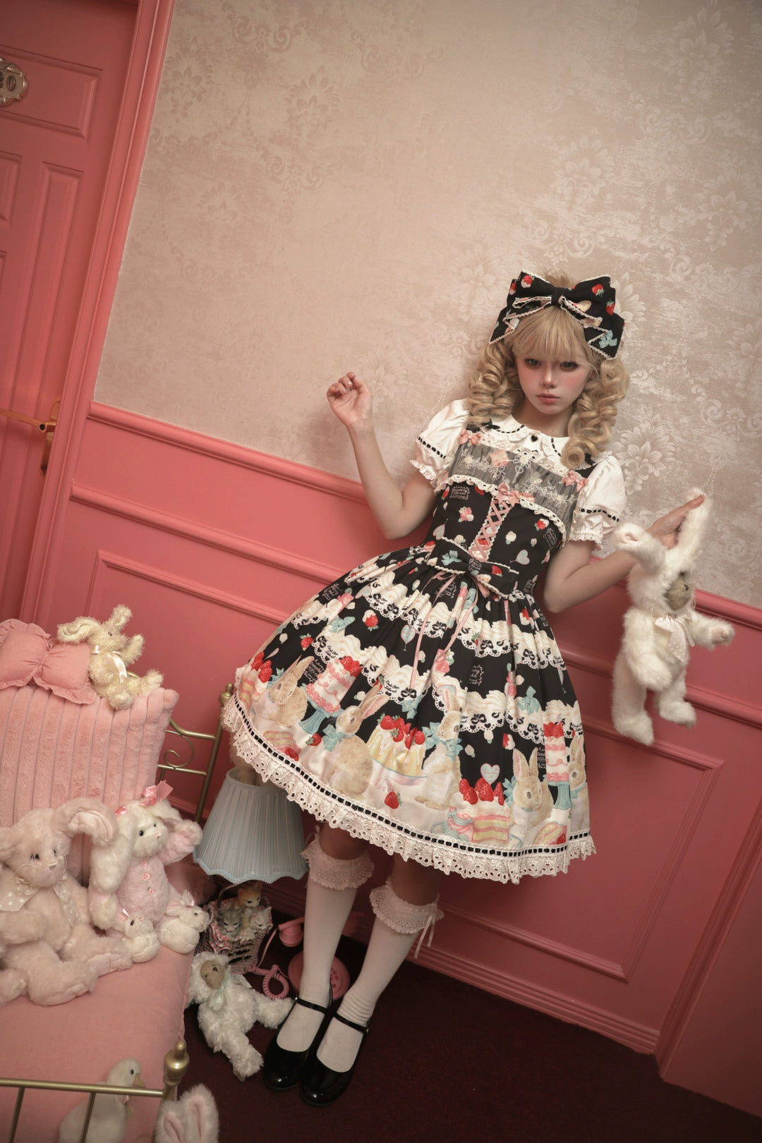 Dark Star Island~Honey Bunny Cake~Sweet Lolita JSK/OP/Strap SK/Shirt   