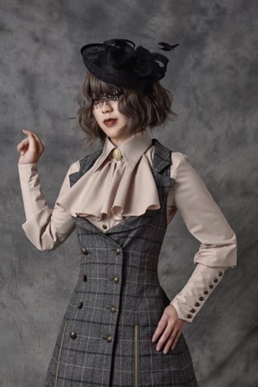 Vancy~Drunken Dreams~Vintage Lolita Dress Mutton Sleeve Shirt 38374:586034