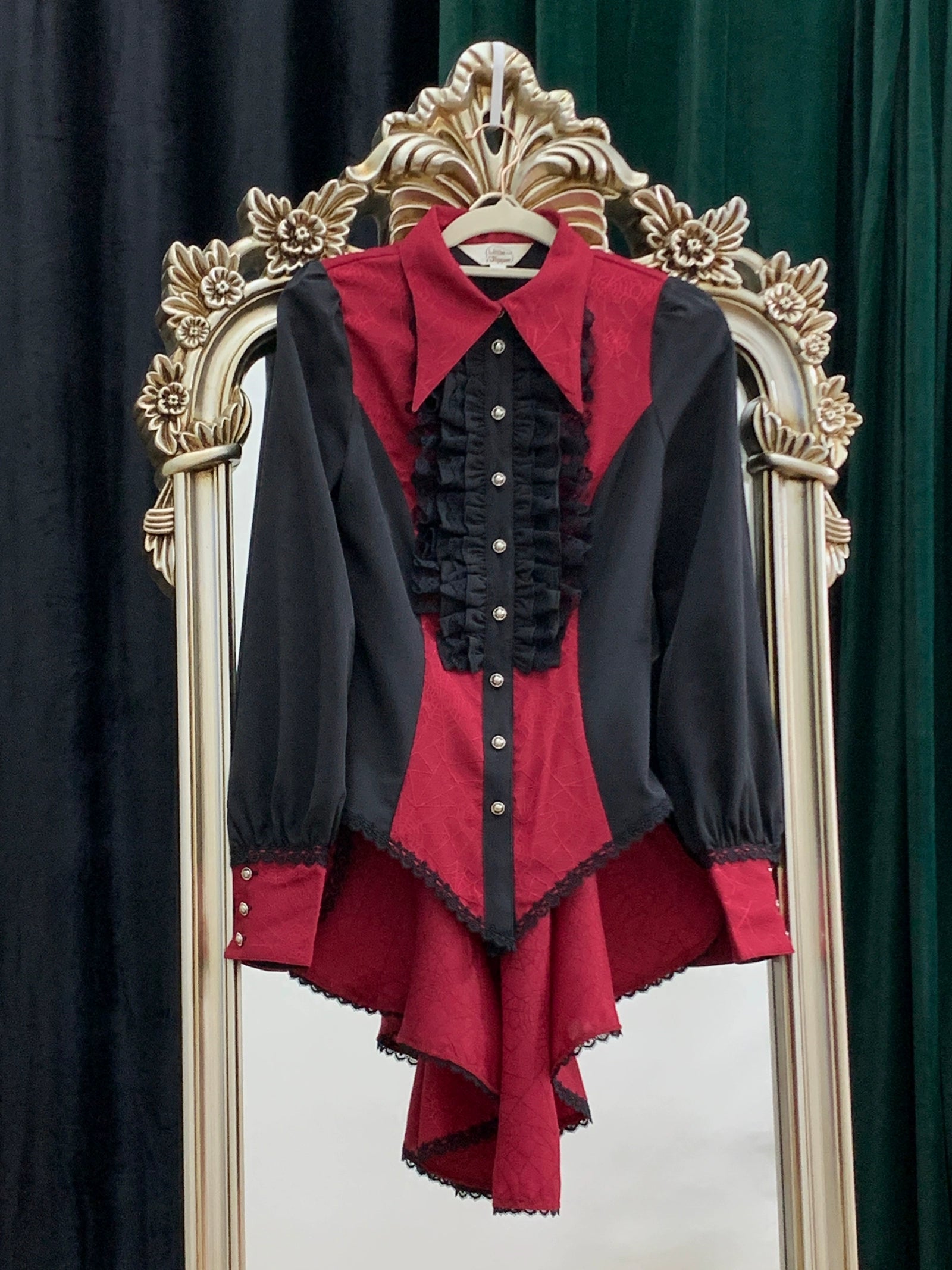 Little Dipper - Cold Rice - Ouji Lolita Shirt With Spiderweb Pattern in Several Versions 42876:756315
