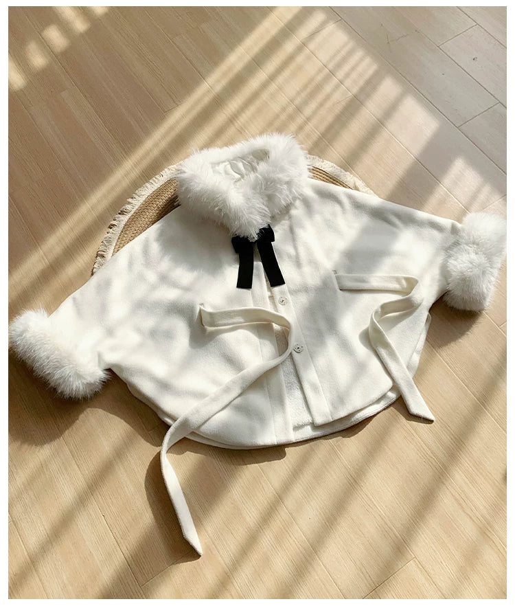 Winter Island Memory - Elegant Lolita Winter Coat & OP Dress Set 44444:807987