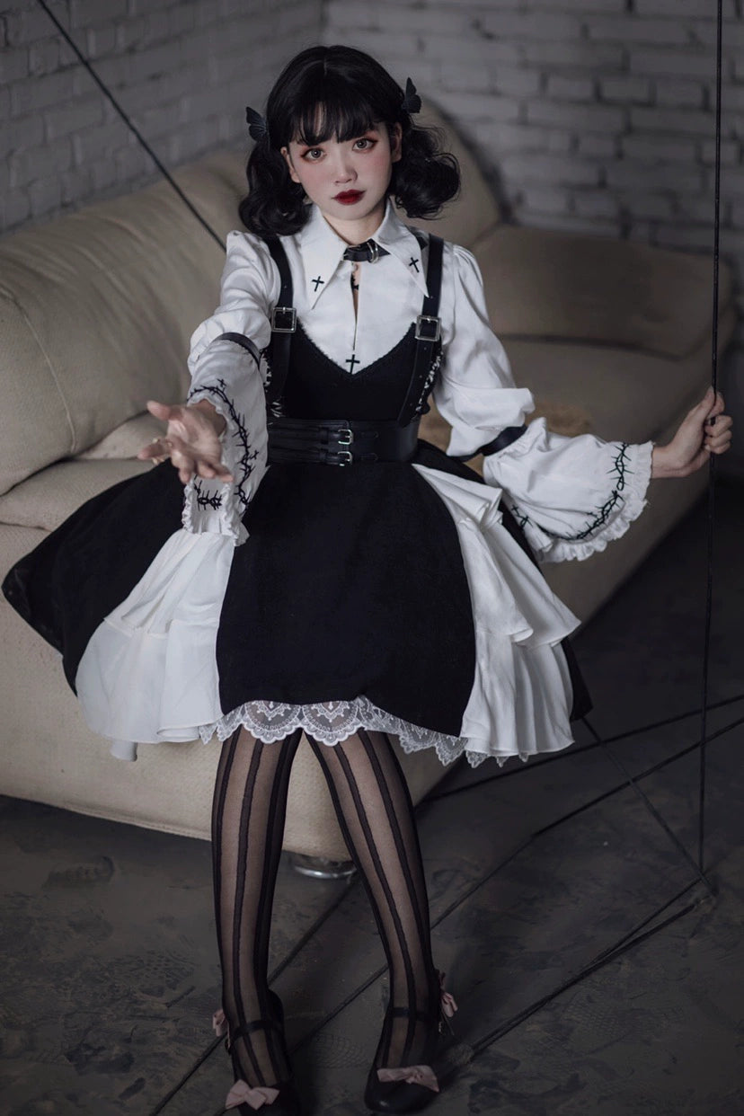 Caged Bird Hotel~Stockholm Lover~Gothic Lolita JSK Dress FS S JSK Full Set (FS) 