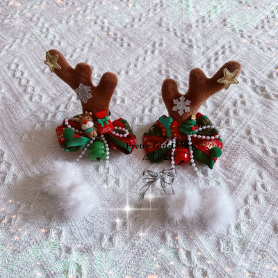 Pretty Girl Lolita~Sweet Lolita Christmas Kids Adult Accessories a pair of deer horn side clips  