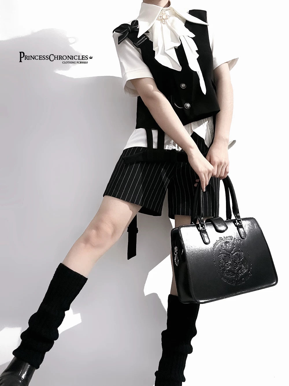 The Dawn of Arrival - Ouji Lolita Fitted Blouse with Detachable Jabot 45657:857044