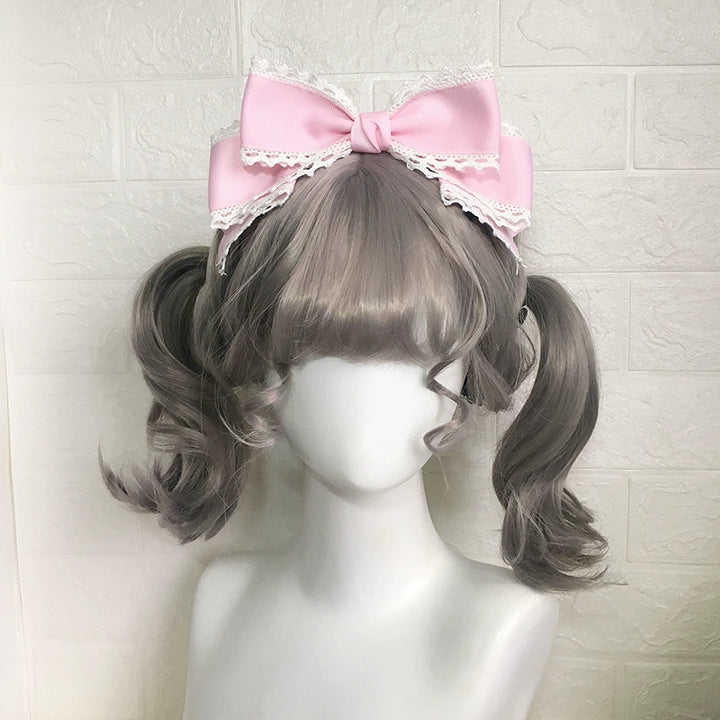 Qingyi Handmade~Sweet Lolita KC Multicolor Bow Lolita Headwear Pink  