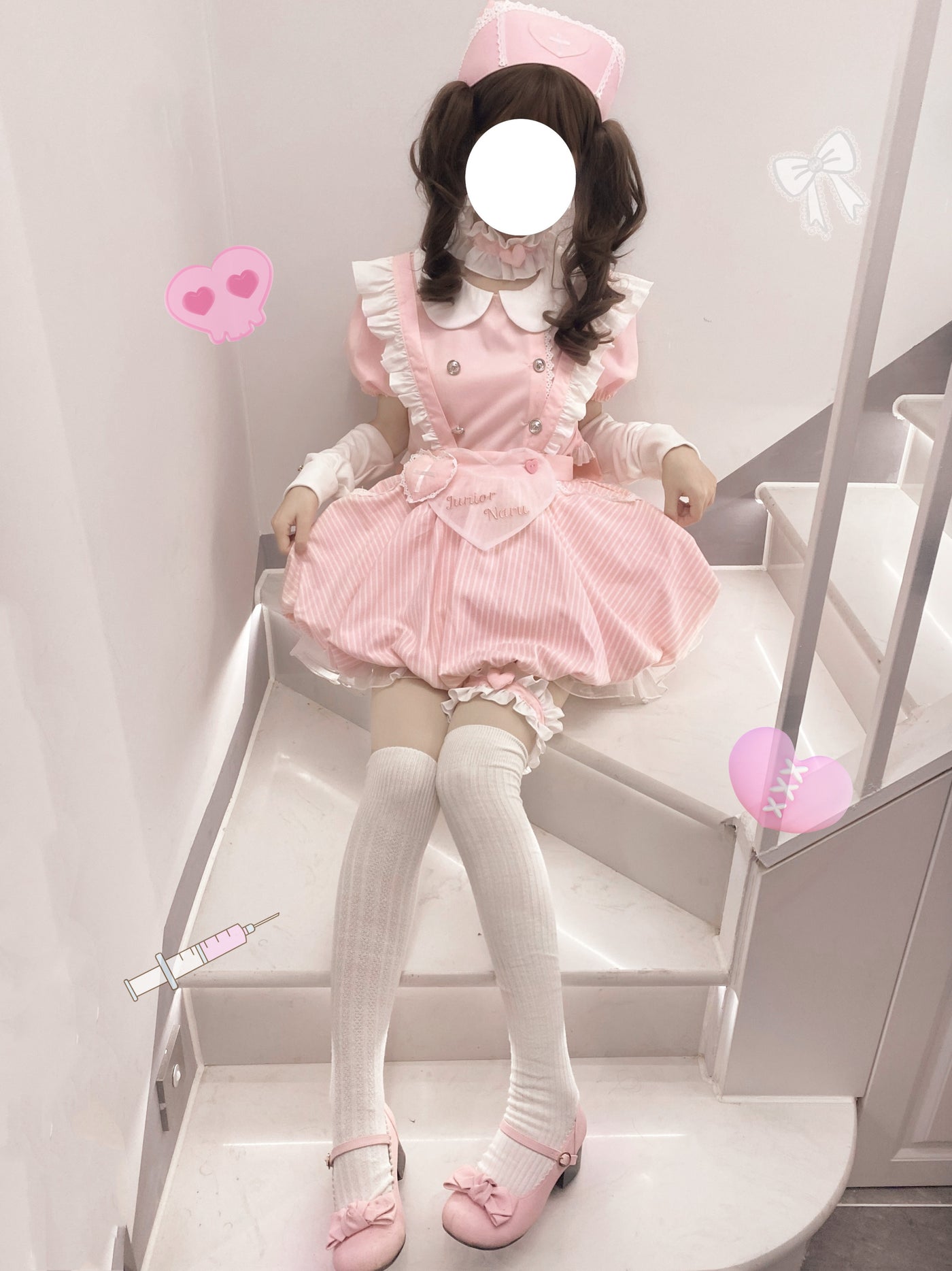 Fishing Boss~Little Nurse~Sweet Lolita Little Nurse Princess Dress S pink 