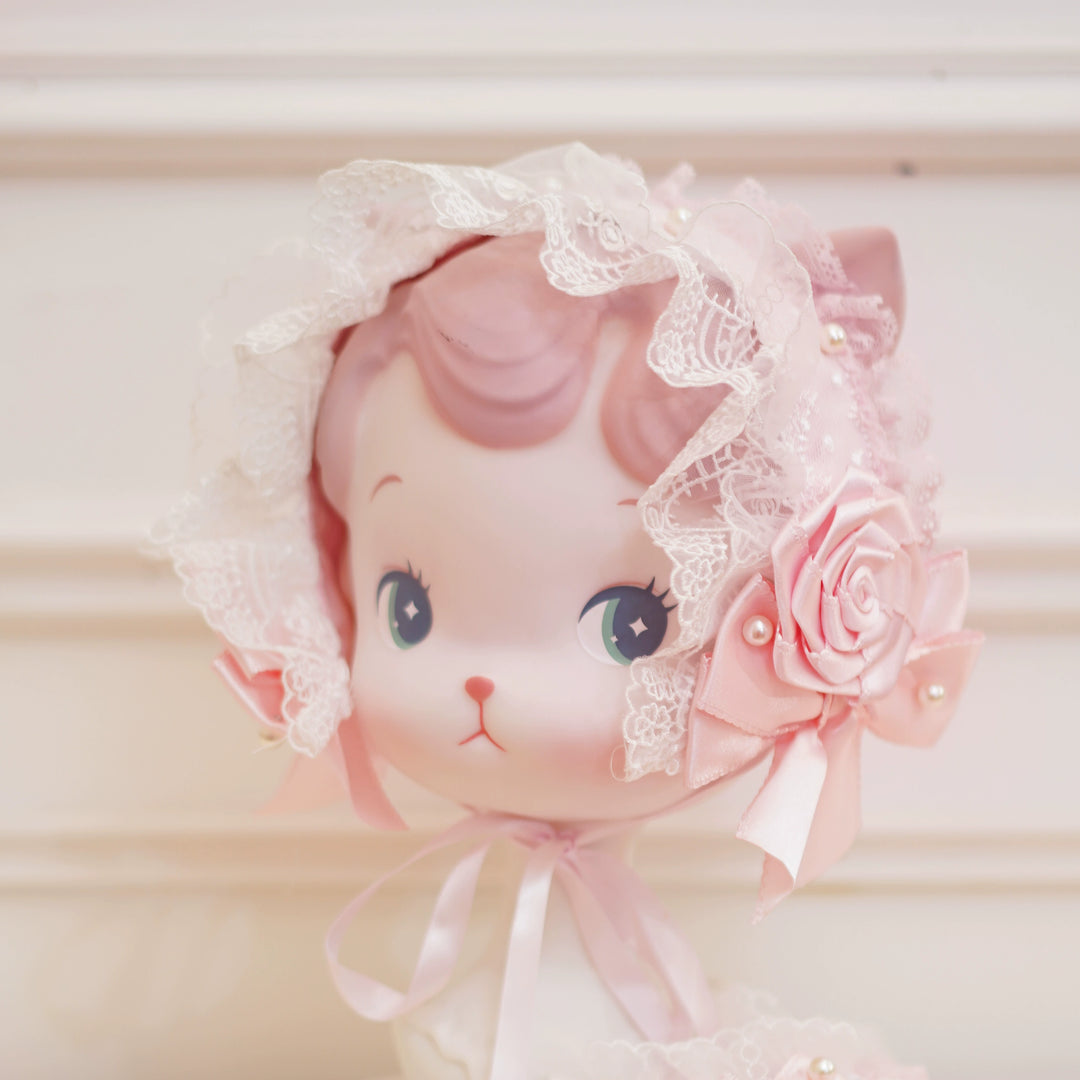 Mengfuzi~Old School Lolita Headdress Lovely Lolita BNT and Accessories Batch 6 Dark-Pink Hairband Only