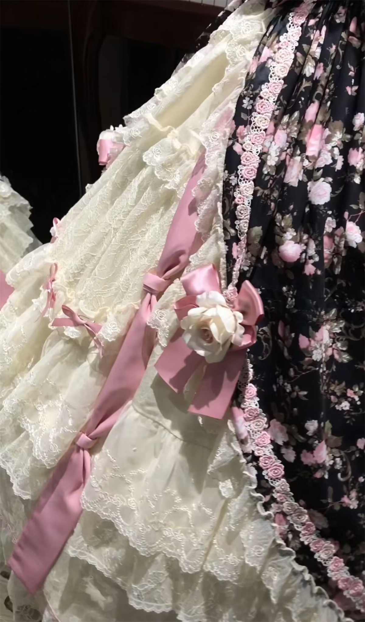 Dolota Flower Wall - Classic Lolita Floral OP Dress, Open Shoulder 44485:811115