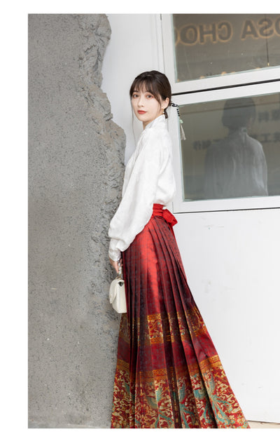 Chixia~Qingluan Ruiyan~Han Lolita Horse-face Skirt   