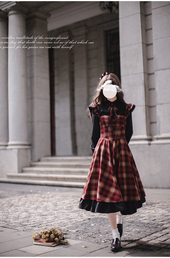 HuTaoMuJK~Madeleine~Classic Lolita JSK Suit Black Lolita Blouse and Coat 40594:668298